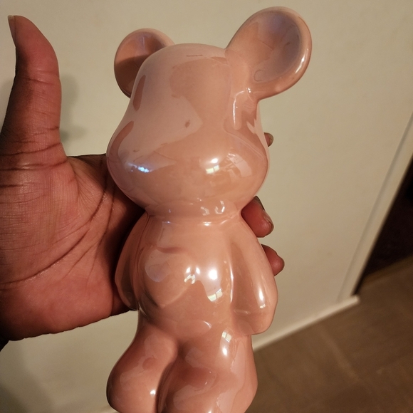 Pink Ceramic Bear Figurine Decor Unbranded - Picture 5 of 8